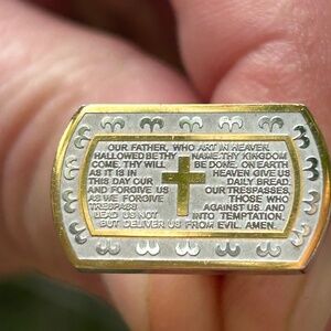 Religious cufflinks OUR FATHER PRAYER